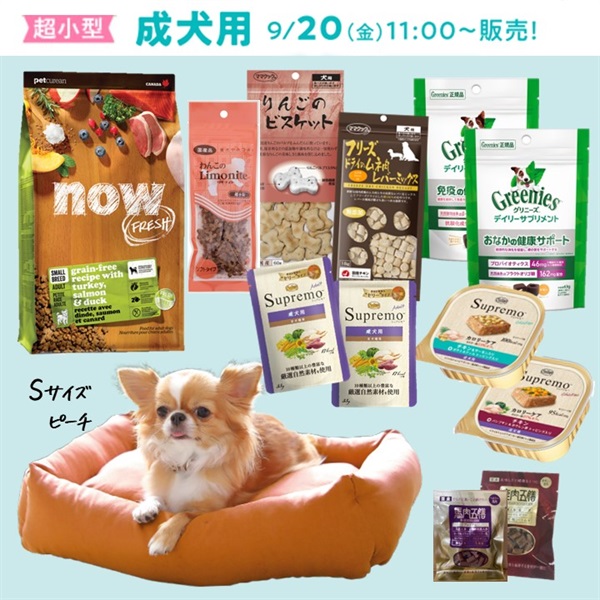 ★9/20(金)11時～★福袋（超小型・成犬用）【ピーチ】(限定品)