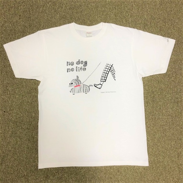いぬのきもちオリジナルチャリティTシャツ NO DOG NO LIFE(Lサイズ)