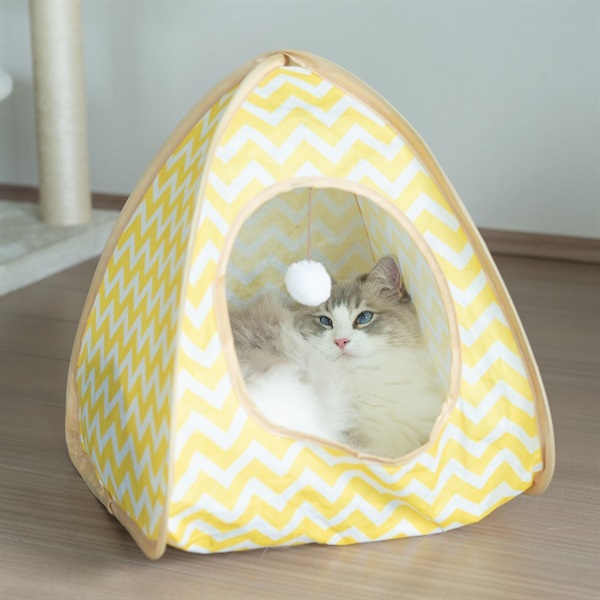 ポンポン付き！おこもりキャットテント　＜スタッフ愛用＞(限定品)