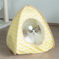 ポンポン付き！おこもりキャットテント　＜スタッフ愛用＞