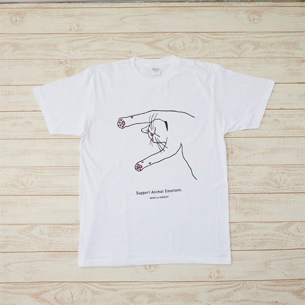 ねこのきもちオリジナルチャリティTシャツ （小泉さよデザイン）(Lサイズ)