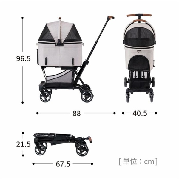 フィットシリーズ WIZ ペットカート（耐荷重～約12kg）＜スタッフ愛用＞【旧品・在庫限り】 | 商品詳細 |  いぬ・ねこのきもちSTORE（公式通販）