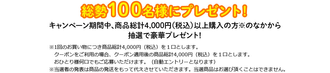 抽選でスペシャルプレゼントがあたる！